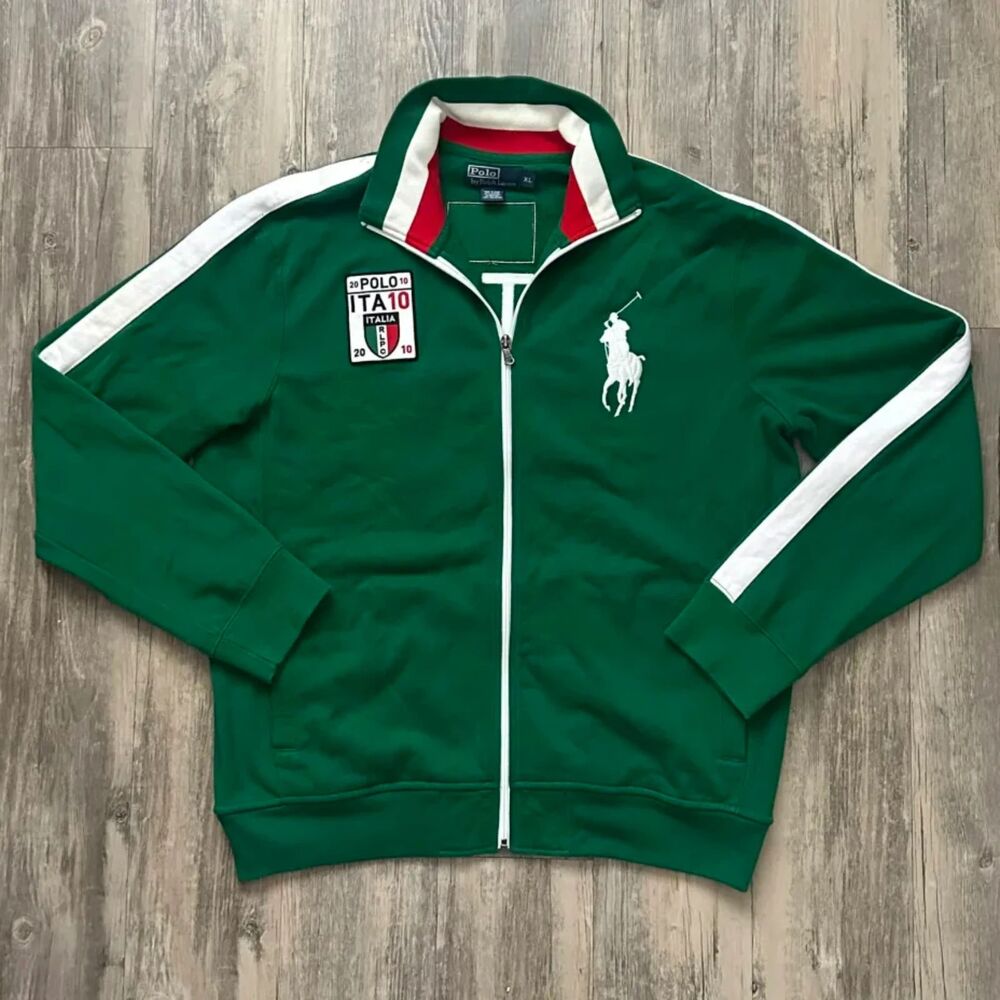 Vintage Polo Ralph Lauren ITA #10 Italy Italia Track Jacket Size XL